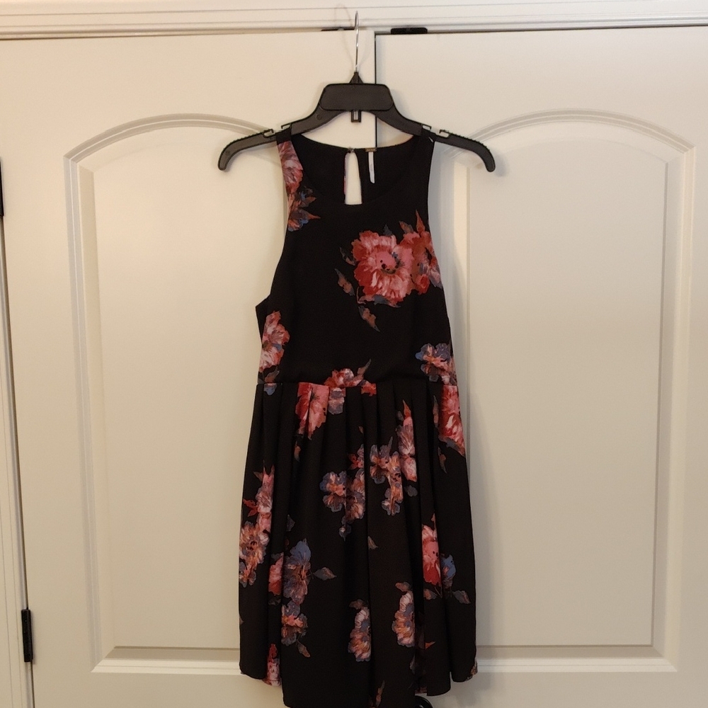 Free People Floral Bohemian Flutter Pleated Dress 8